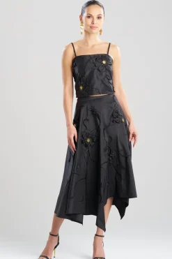 Couture Silk Dupioni Embellished Skirt