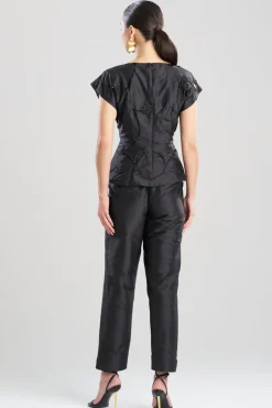 Couture Silk Dupioni Embellished Top