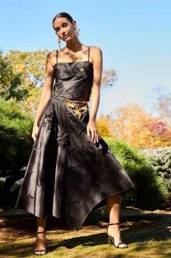 Couture Silk Dupioni Embellished Bustier