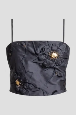 Couture Silk Dupioni Embellished Bustier