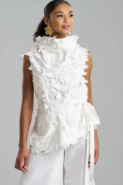 Couture Silk Dupioni Embellished Obi Belt