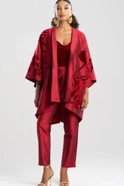 Couture Silk Dupioni Embroidered Coat