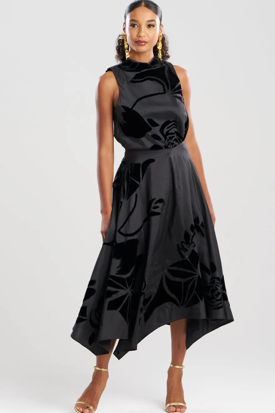 Couture Silk Dupioni Embroidered Skirt