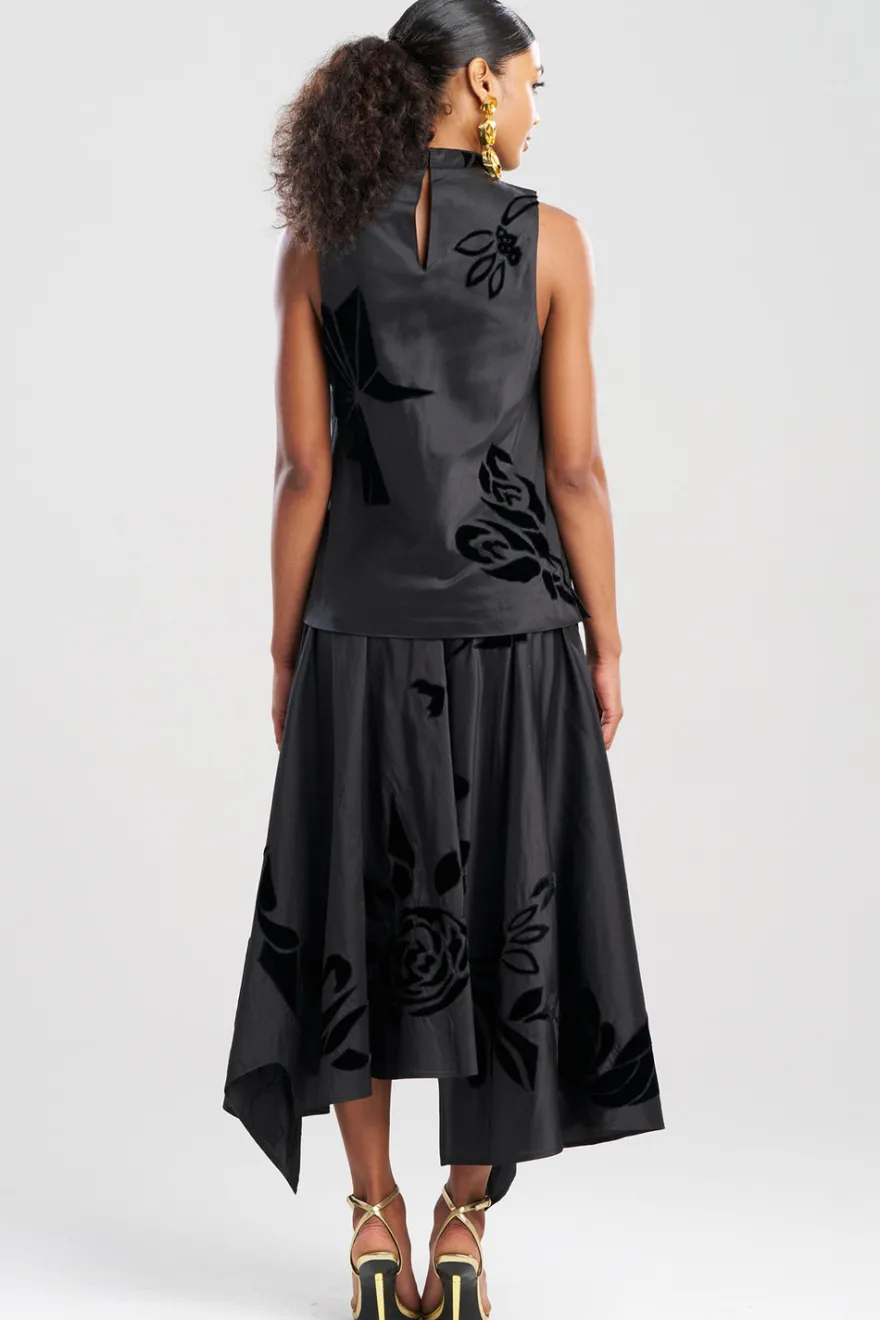 Couture Silk Dupioni Embroidered Halter Top
