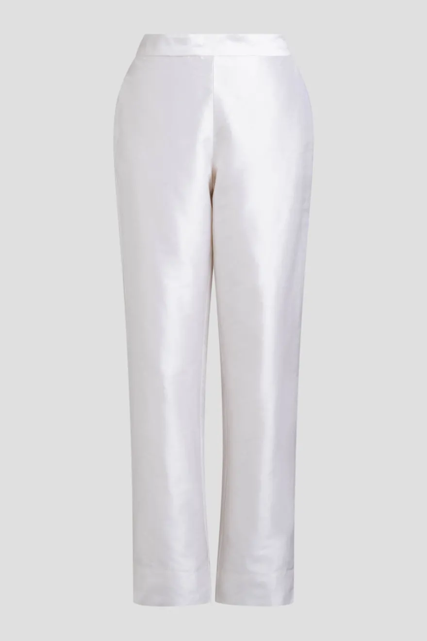 Couture Silk Dupioni Tapered Pants