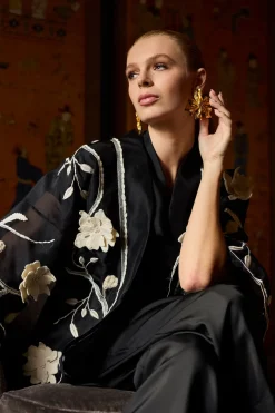 Couture Silk Organza Embellished Jacket