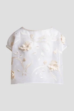 Couture Silk Organza Embellished Top