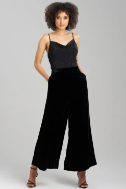 Couture Velvet Silk Palazzo Pants