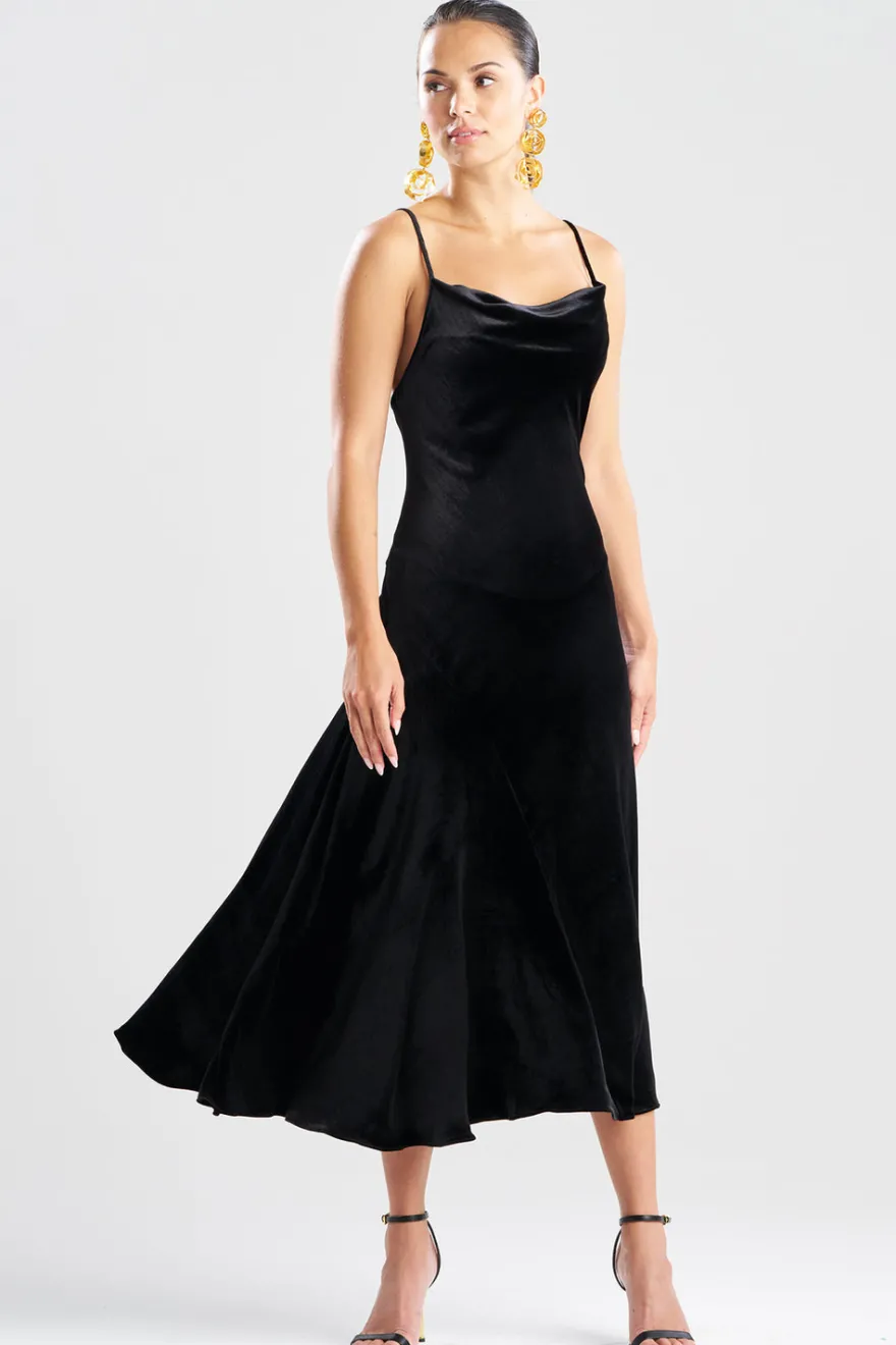 Couture Velvet Silk Slip Dress