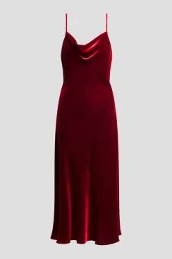 Couture Velvet Silk Slip Dress
