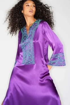 Couture Ysobel Embroidered Silk Caftan