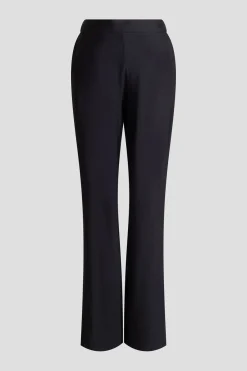 Crepe Knit Wide Pull On Pants