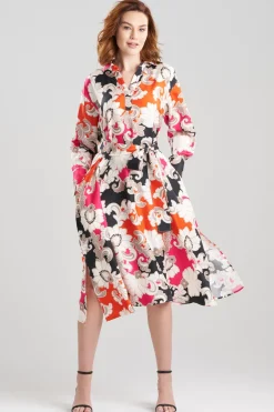 Cressida Printed Silk Twill Oversized Shirtdress