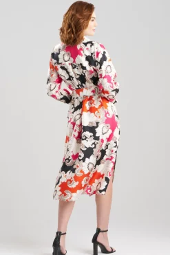 Cressida Printed Silk Twill Oversized Shirtdress