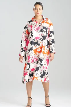 Cressida Printed Silk Twill Oversized Shirtdress