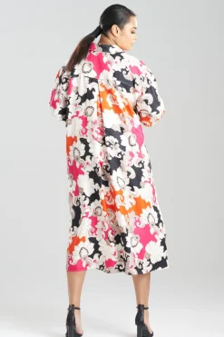 Cressida Printed Silk Twill Oversized Shirtdress