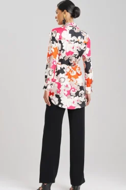 Cressida Printed Silk Twill Tunic Shirt