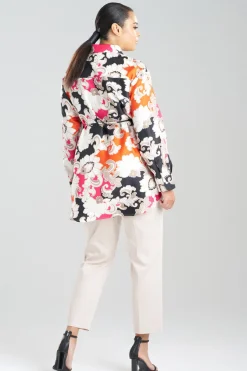 Cressida Printed Silk Twill Tunic Shirt