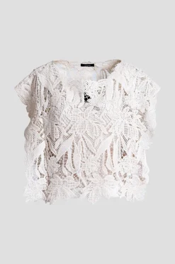 Crochet Lace Cotton Square Top