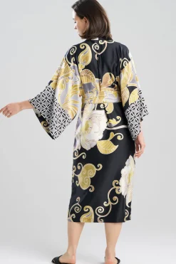 Deco Printed Charmeuse Robe