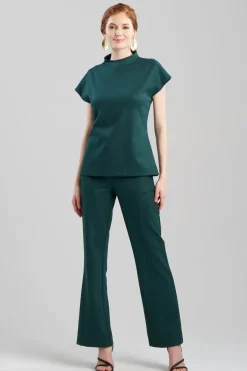 Double Jersey Funnel Neck Top