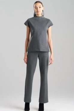 Double Jersey Funnel Neck Top