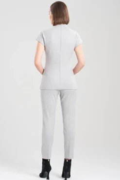 Double Jersey Funnel Neck Top