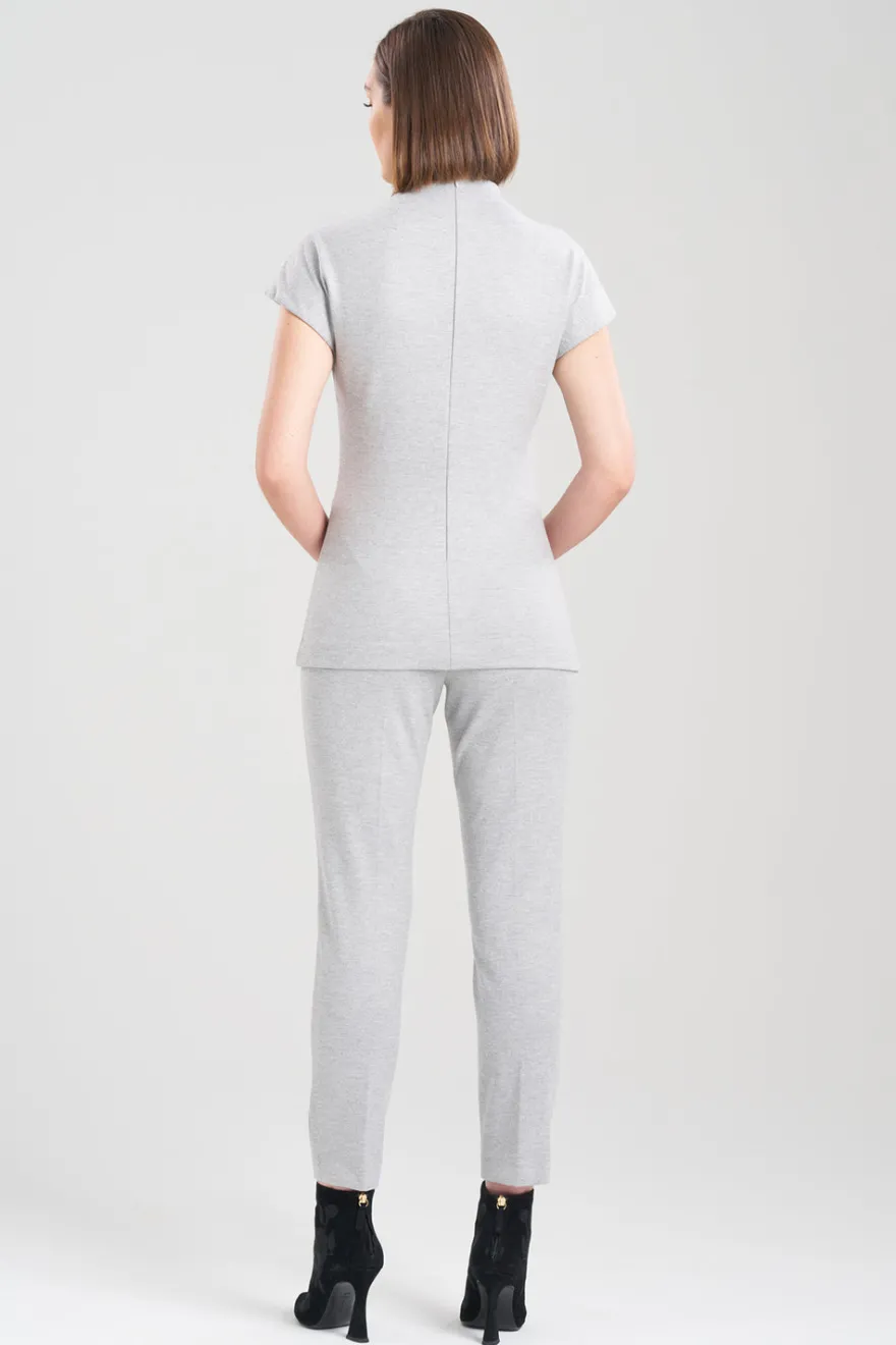 Double Jersey Funnel Neck Top