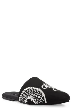 Dragon Embroidered Felt Slide