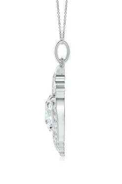 Dragon Lab-Grown 14K Gold Round Diamond Pendant Necklace