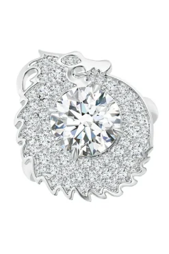 Dragon Lab-Grown 14K Gold Round Diamond Ring
