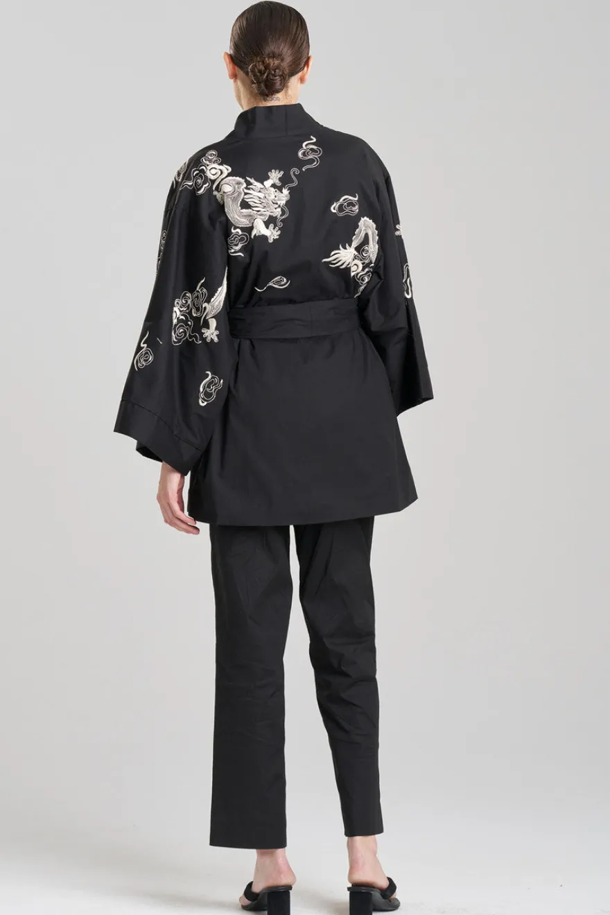Dragon Techno Poplin Embroidered Unisex Kimono