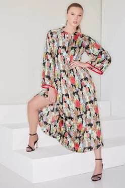 Dynasty Mandarin Zip Caftan