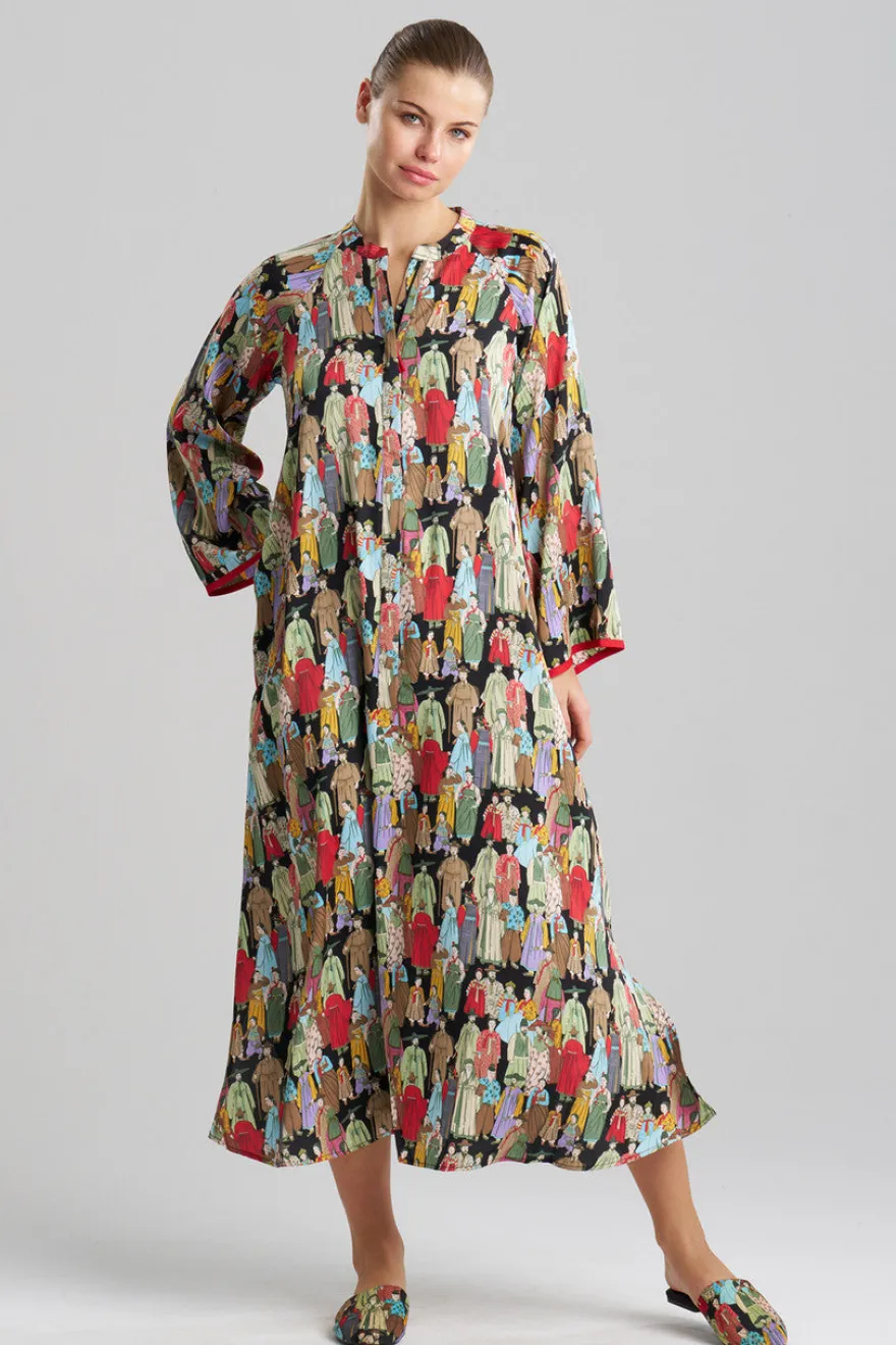 Dynasty Mandarin Zip Caftan