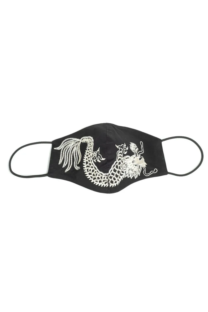 Embroidered Dragon Face Mask