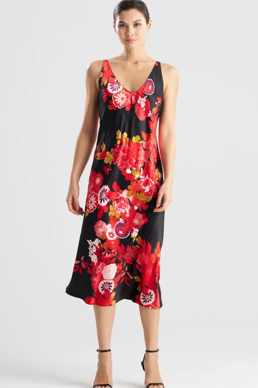 Empress Printed Satin Slip Dress