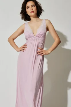 Enchant Lace Applique V-Neck Slip Dress