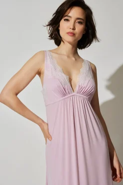 Enchant Lace Applique V-Neck Slip Dress