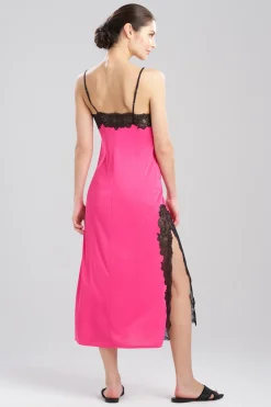 Enchant Lace Slit Slip Dress