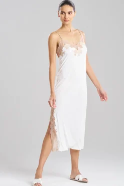 Enchant Lace Slit Slip Dress