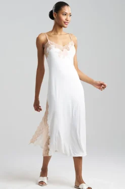 Enchant Lace Slit Slip Dress
