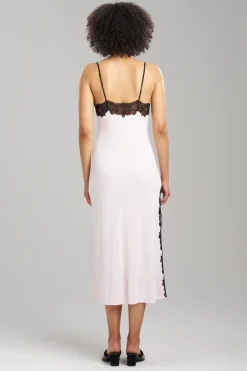 Enchant Lace Slit Slip Dress
