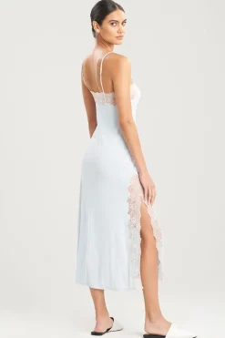 Enchant Lace Slit Slip Dress