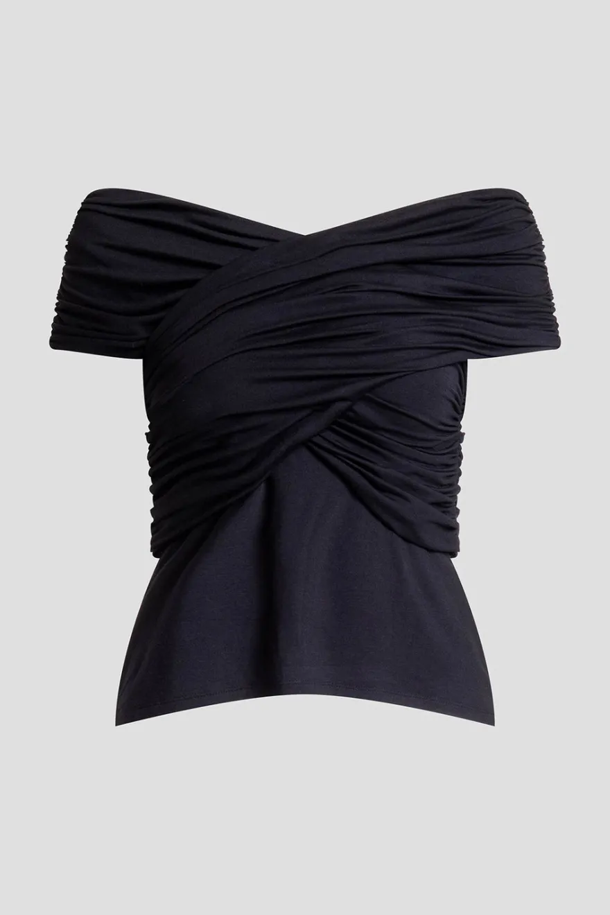 Feather Lightweight Knit Criss Cross Top