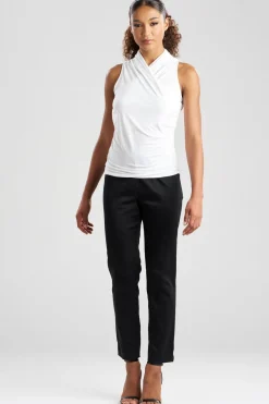 Feather Lightweight Knit Twist Neck Top