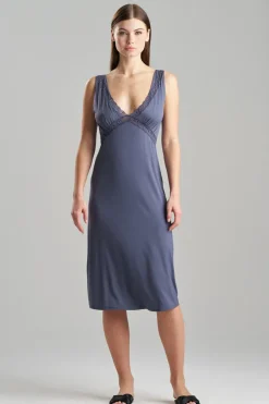 Feathers Essentials Lenzing™ Ecovero™ Viscose Lace Applique Slip Dress