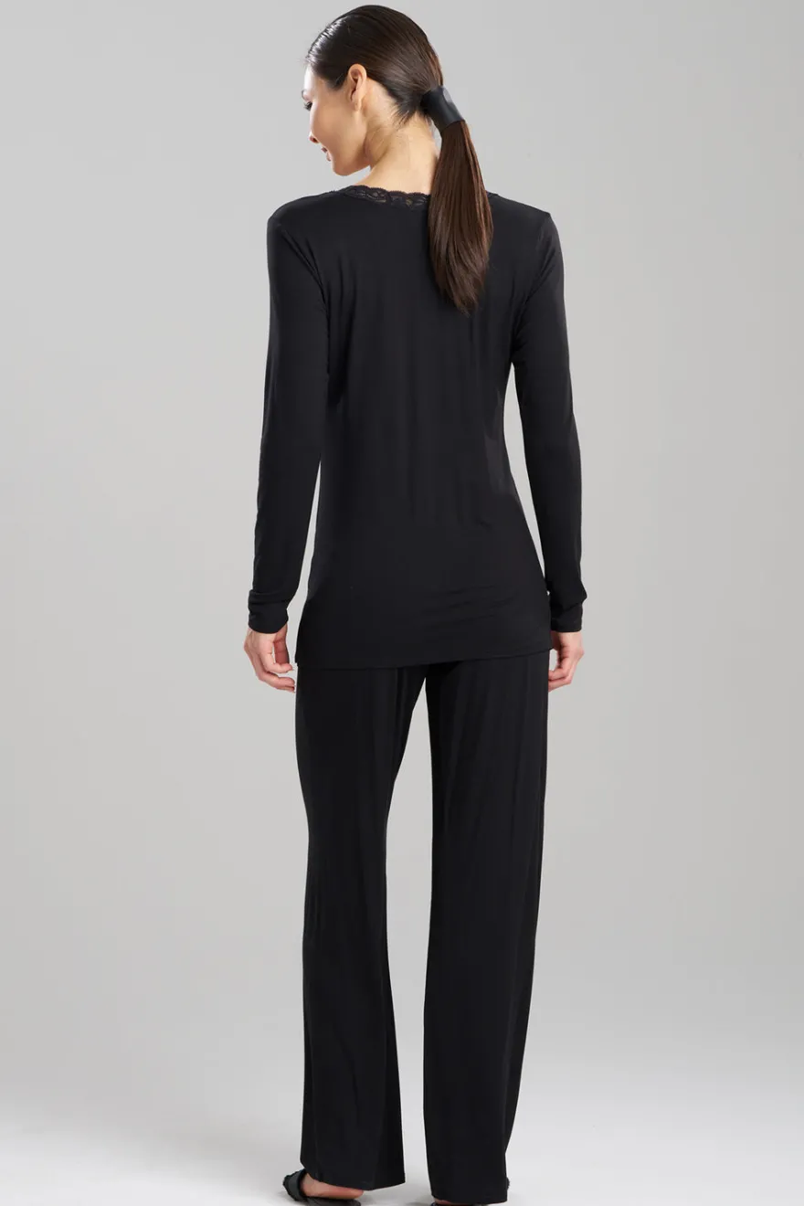 Feathers Essentials Lenzing™ Ecovero™ Viscose Long Sleeve Lace PJ
