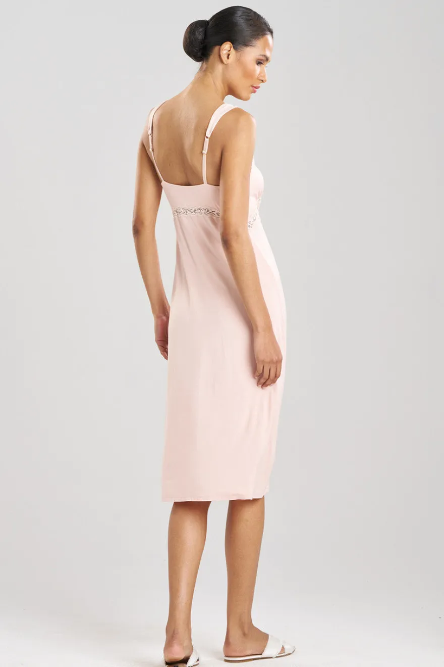 Feathers Essentials Lenzing™ Ecovero™ Viscose Lace Applique Slip Dress