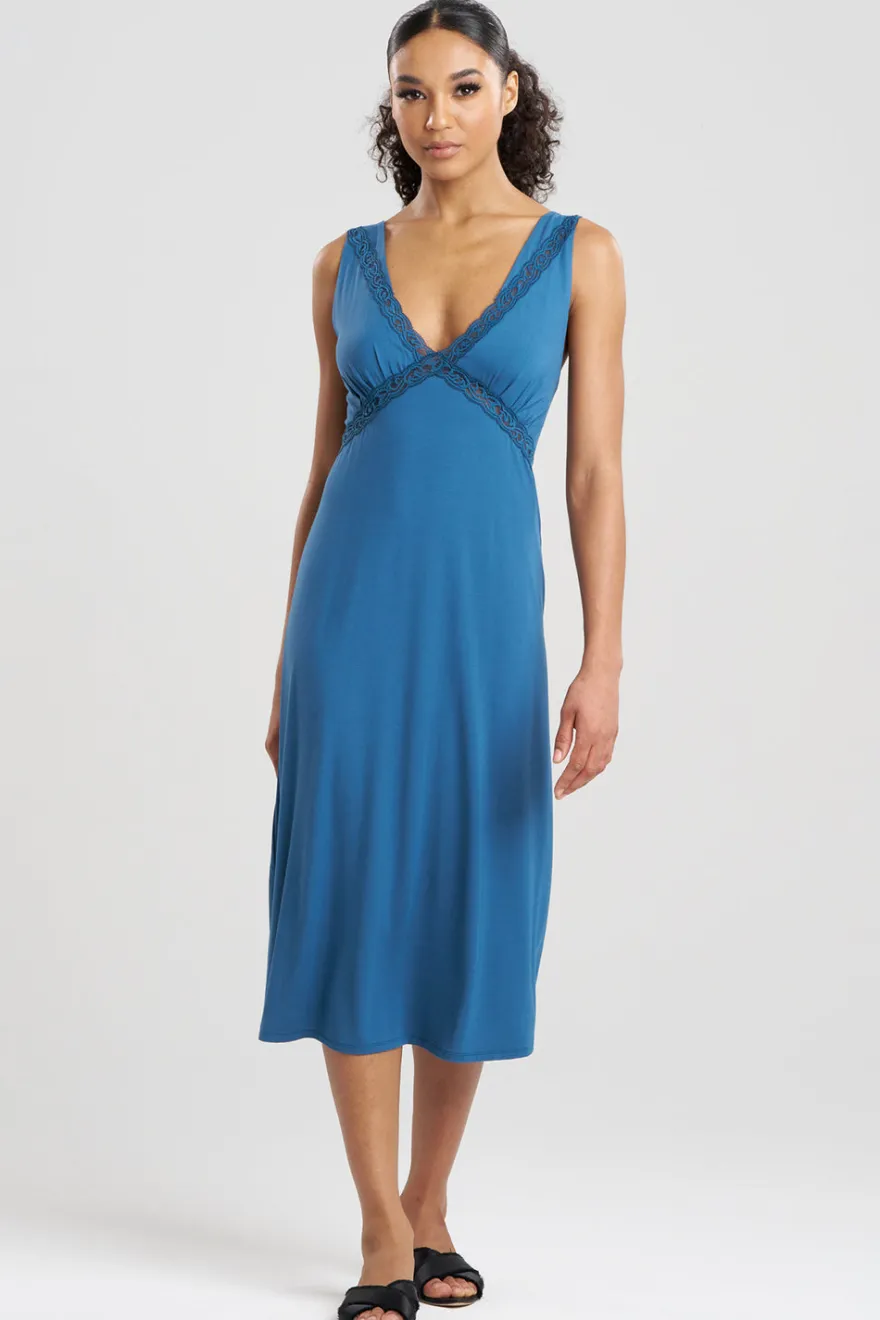 Feathers Essentials Lenzing™ Ecovero™ Viscose Lace Applique Slip Dress