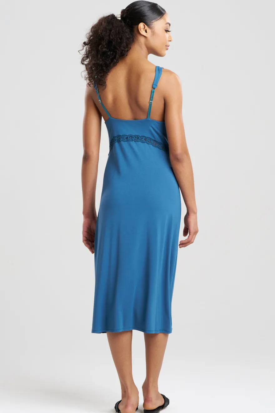 Feathers Essentials Lenzing™ Ecovero™ Viscose Lace Applique Slip Dress